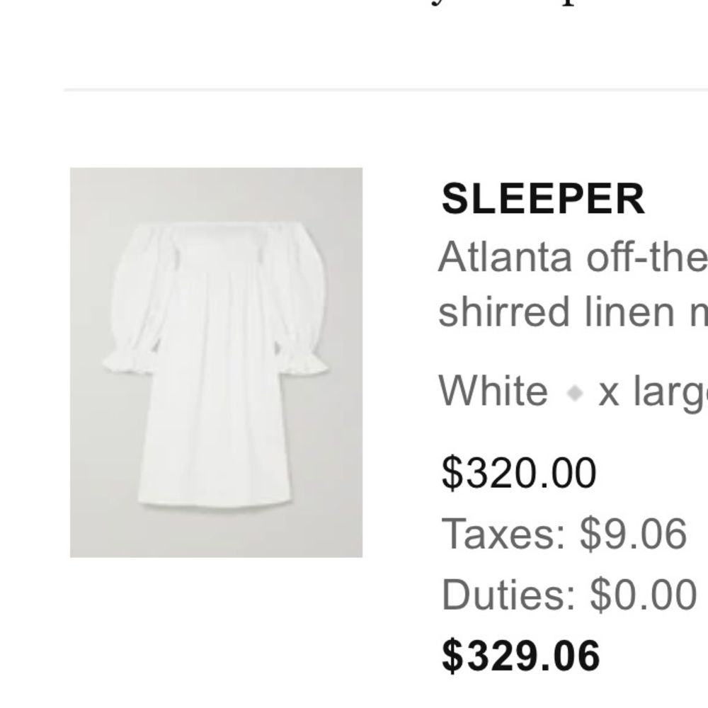 Sleeper White dress XL